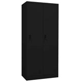 vidaXL Kledingkast 80x50x180 cm staal wit
