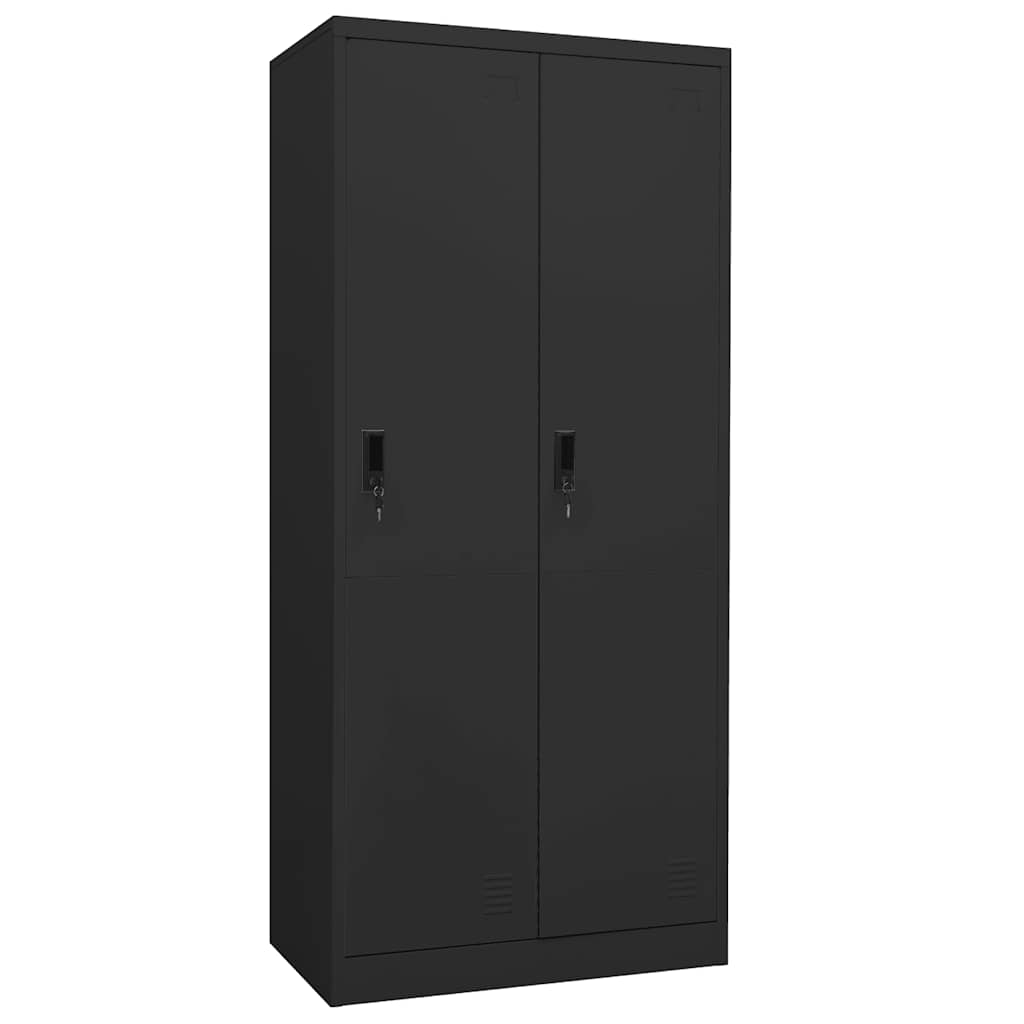 vidaXL Kledingkast 80x50x180 cm staal wit