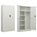 vidaXL Lockerkast 90x40x180 cm staal wit