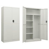 vidaXL Lockerkast 90x40x180 cm staal wit