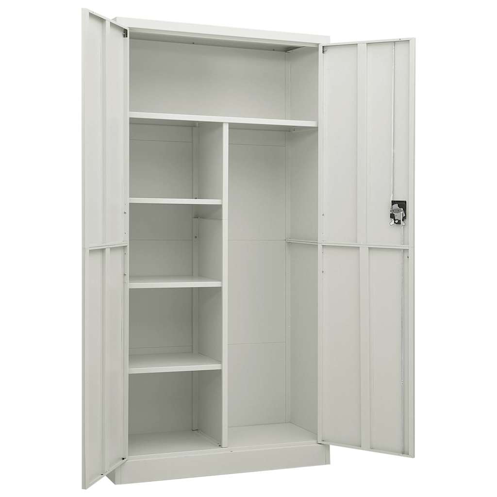 vidaXL Lockerkast 90x40x180 cm staal wit