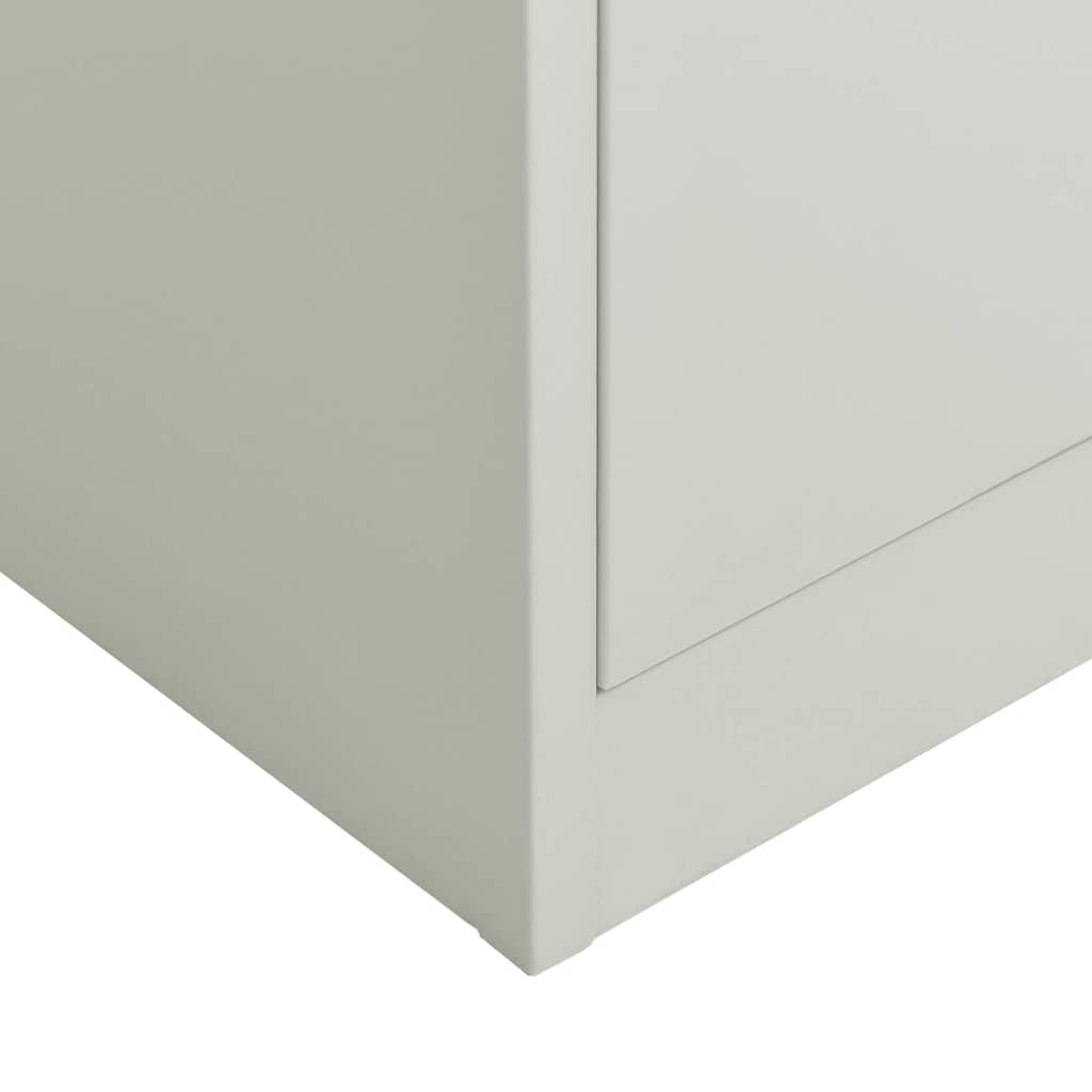 vidaXL Lockerkast 90x40x180 cm staal wit