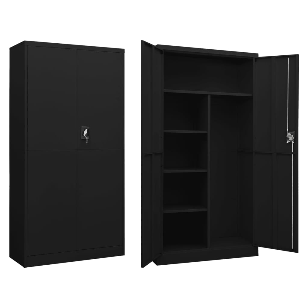 vidaXL Lockerkast 90x40x180 cm staal wit