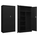 vidaXL Lockerkast 90x40x180 cm staal wit