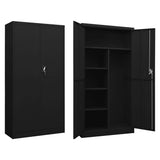vidaXL Lockerkast 90x40x180 cm staal wit