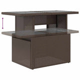vidaXL Tuinbank Set met kussen met opslag 8 pcs Bruin Poly rattan