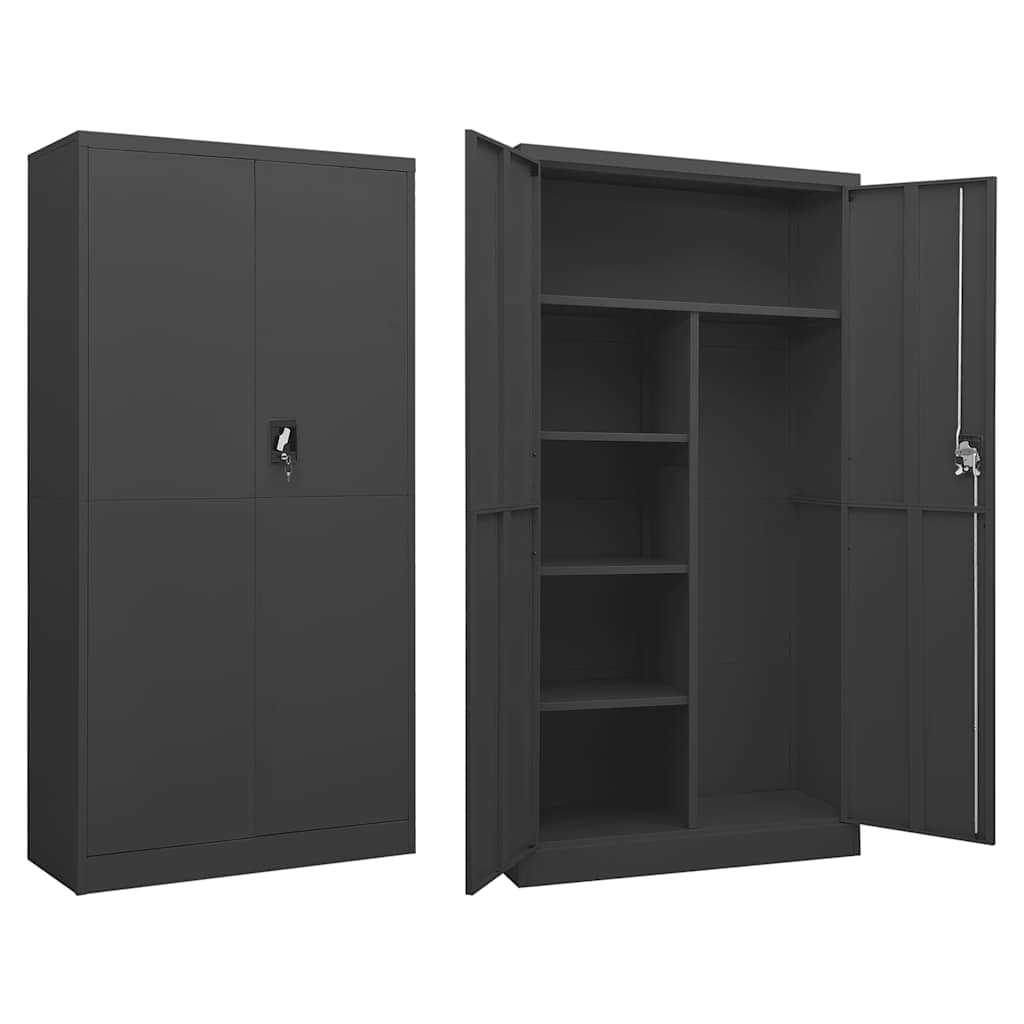 vidaXL Lockerkast 90x40x180 cm staal wit