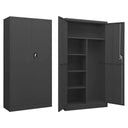 vidaXL Lockerkast 90x40x180 cm staal wit