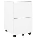 vidaXL Ladeblok verrijdbaar 39x45x67 cm staal wit