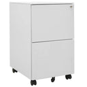 vidaXL Ladeblok verrijdbaar 39x45x67 cm staal wit