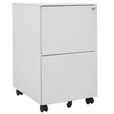 vidaXL Ladeblok verrijdbaar 39x45x67 cm staal wit