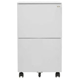 vidaXL Ladeblok verrijdbaar 39x45x67 cm staal wit