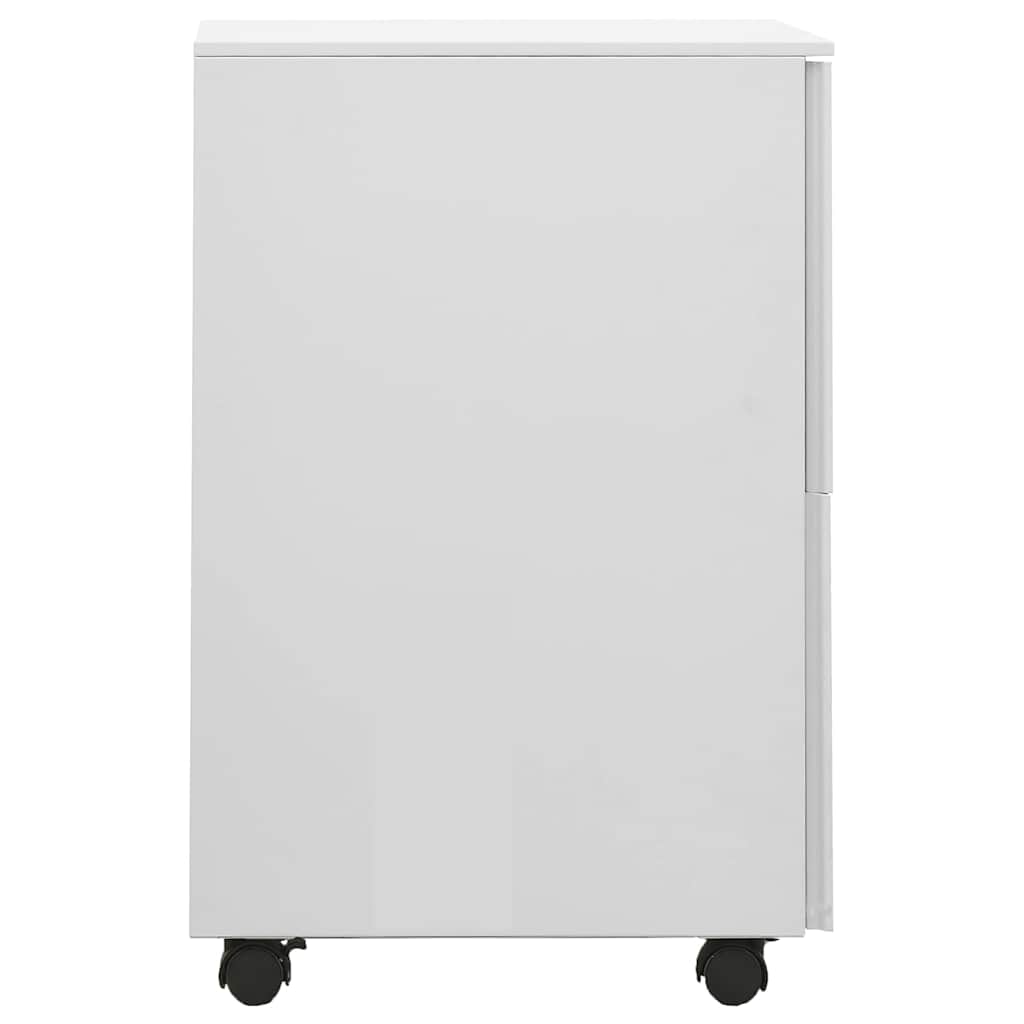 vidaXL Ladeblok verrijdbaar 39x45x67 cm staal wit