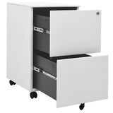 vidaXL Ladeblok verrijdbaar 39x45x67 cm staal wit