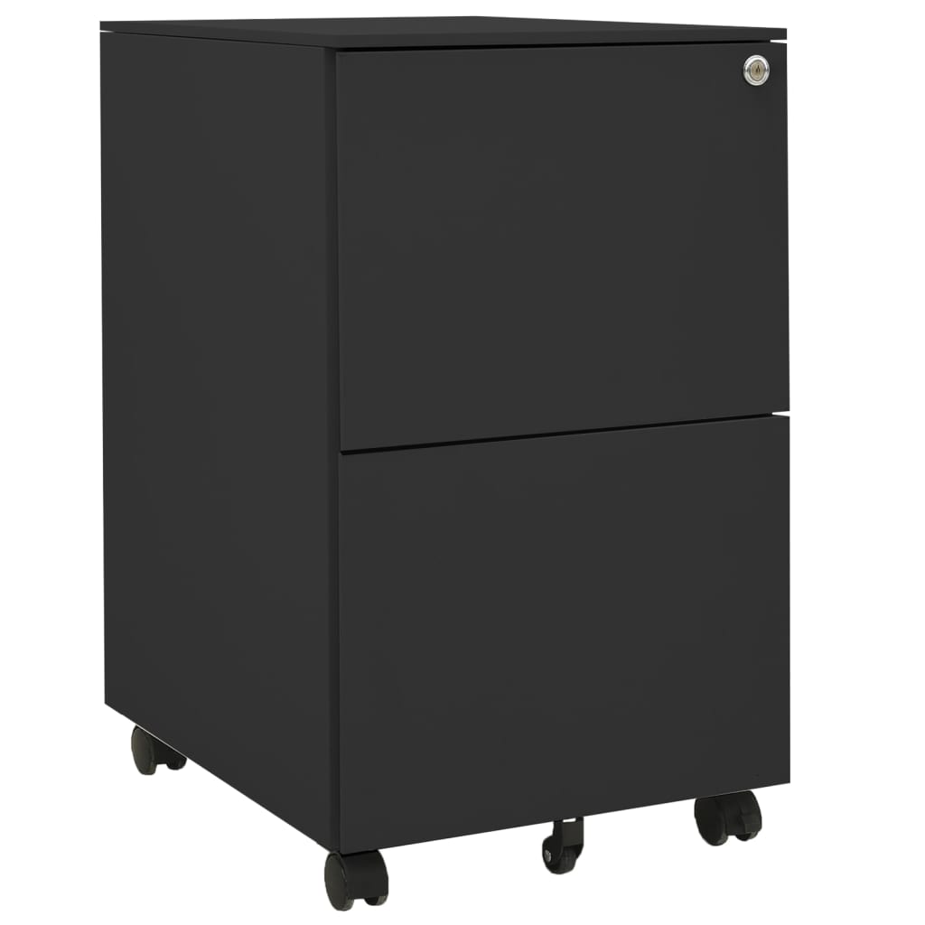 vidaXL Ladeblok verrijdbaar 39x45x67 cm staal wit