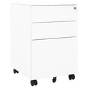 vidaXL Filing Cabinet with Wheels 39x45x60 cm Steel White