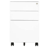 vidaXL Filing Cabinet with Wheels 39x45x60 cm Steel White