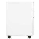 vidaXL Filing Cabinet with Wheels 39x45x60 cm Steel White