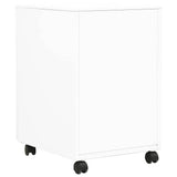 vidaXL Filing Cabinet with Wheels 39x45x60 cm Steel White