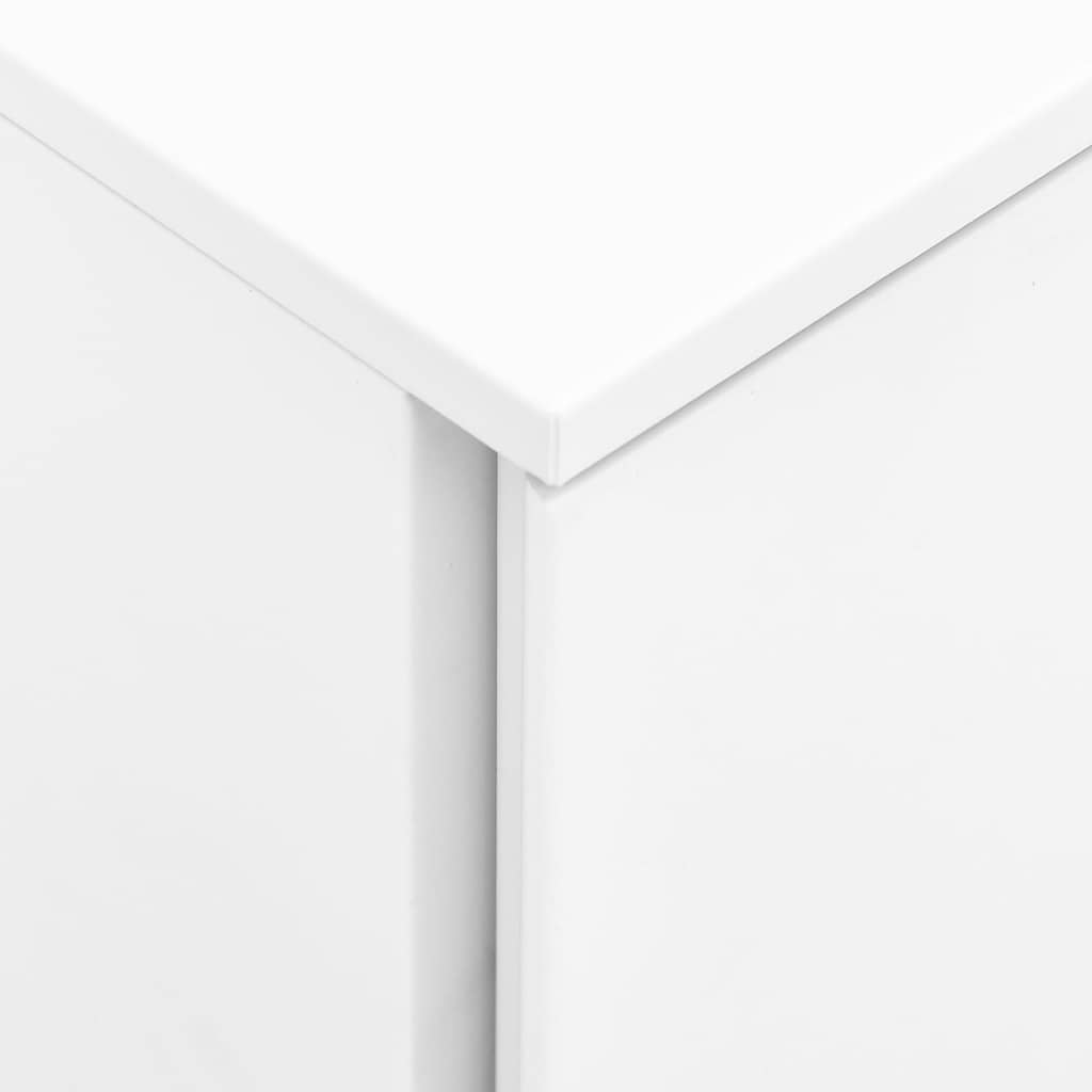 vidaXL Filing Cabinet with Wheels 39x45x60 cm Steel White