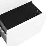 vidaXL Filing Cabinet with Wheels 39x45x60 cm Steel White