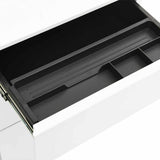 vidaXL Filing Cabinet with Wheels 39x45x60 cm Steel White