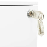 vidaXL Filing Cabinet with Wheels 39x45x60 cm Steel White