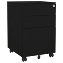 vidaXL Filing Cabinet with Wheels 39x45x60 cm Steel White