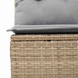 vidaXL Tuinbank Set met kussen met opslag 9 pcs Zwart Poly rattan