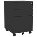 vidaXL Filing Cabinet with Wheels 39x45x60 cm Steel White