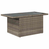 vidaXL Tuinbank Set met kussen met opslag 7 pcs Zwart Poly rattan