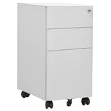 vidaXL Ladeblok verrijdbaar 39x45x59 cm staal wit