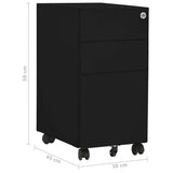 vidaXL Ladeblok verrijdbaar 39x45x59 cm staal wit