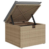 vidaXL Tuinbank Set 11 pcs Zwart Poly rattan