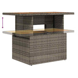 vidaXL Tuinbank Set met kussen met opslag 9 pcs Zwart poly rattan