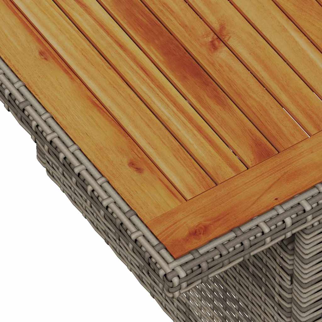 vidaXL Tuinbank Set 9 st Grijs poly rattan