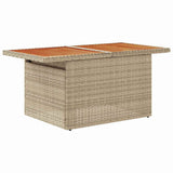 vidaXL Tuinbank Set met kussen met opslag 9 pcs Zwart poly rattan