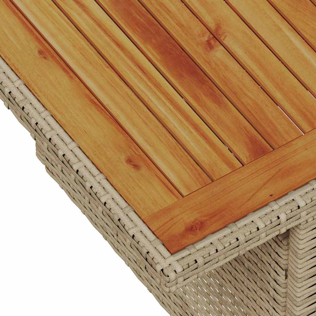 vidaXL Tuinbank Set met kussen met opslag 9 pcs Zwart poly rattan