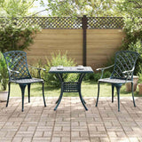vidaXL 3-Piece Cast Aluminum Bistro Set White