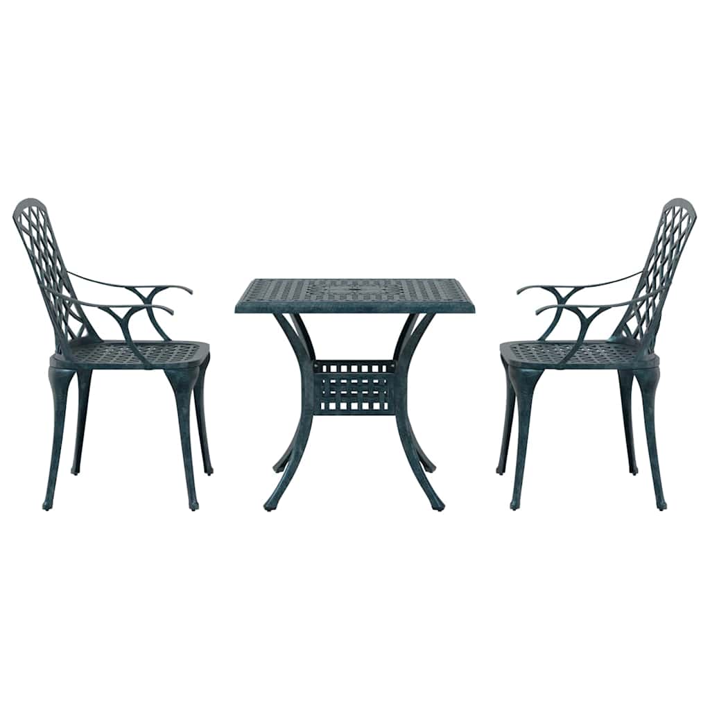 vidaXL 3-Piece Cast Aluminum Bistro Set White