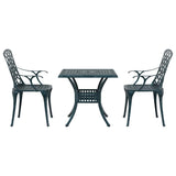 vidaXL 3-Piece Cast Aluminum Bistro Set White