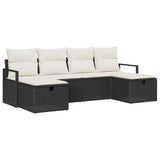 vidaXL Sofa Set with Cushions 5 pcs Poly Rattan