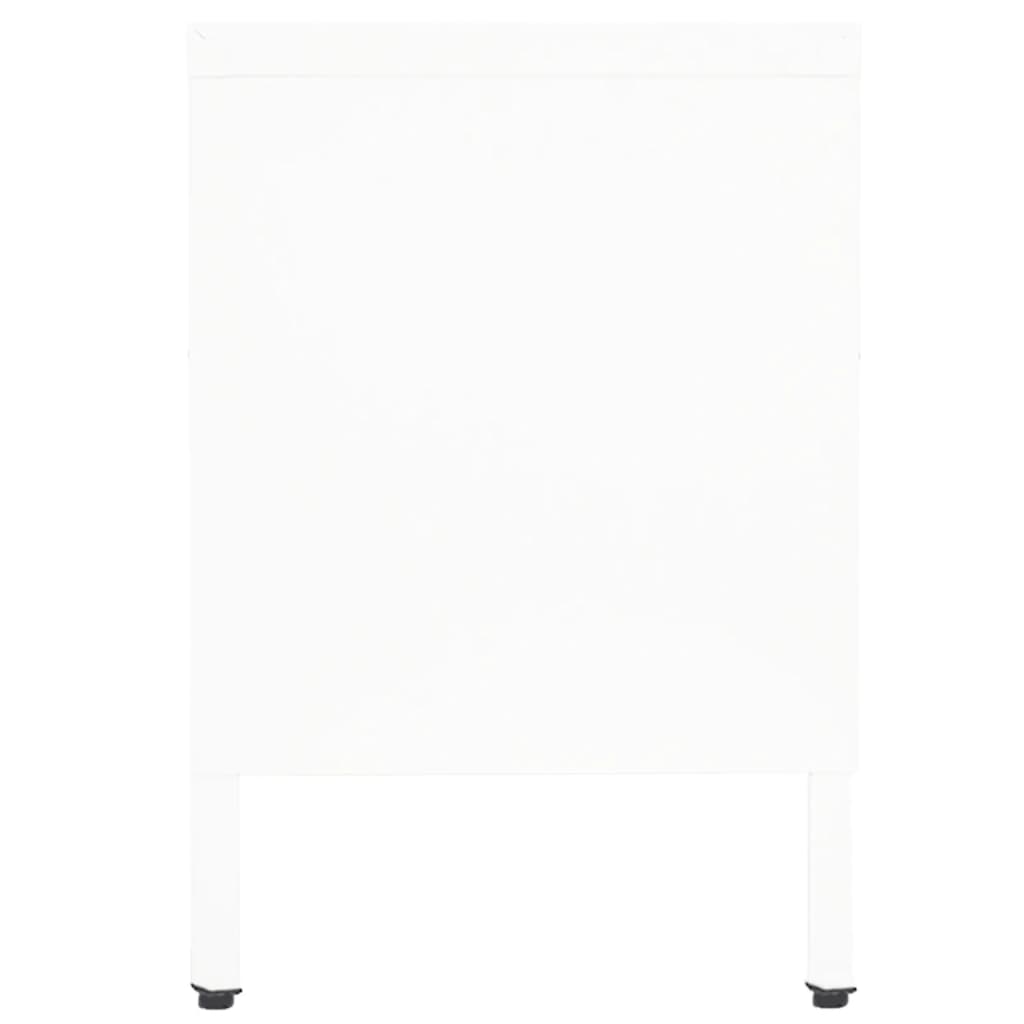 vidaXL Tv-meubel 90x30x44 cm staal en glas zwart