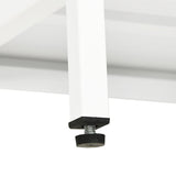 vidaXL Tv-meubel 90x30x44 cm staal en glas zwart
