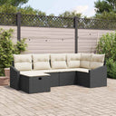 vidaXL Sofa Set with Cushions 7 pcs Poly Rattan