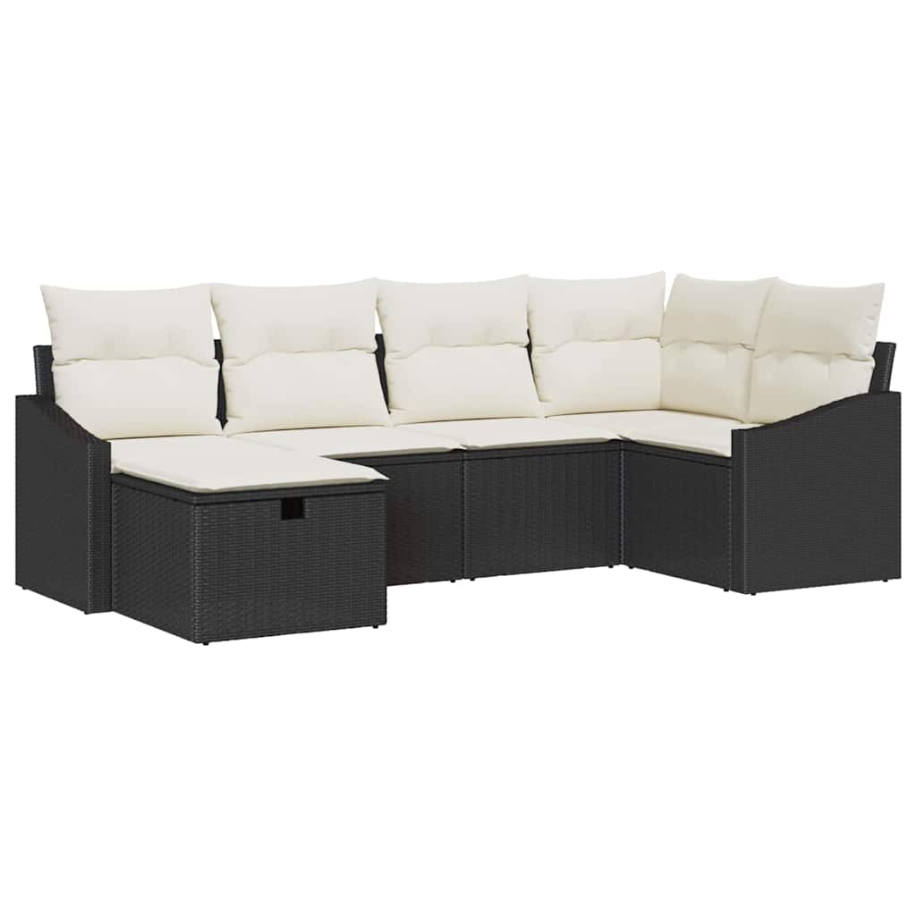 vidaXL Sofa Set with Cushions 7 pcs Poly Rattan