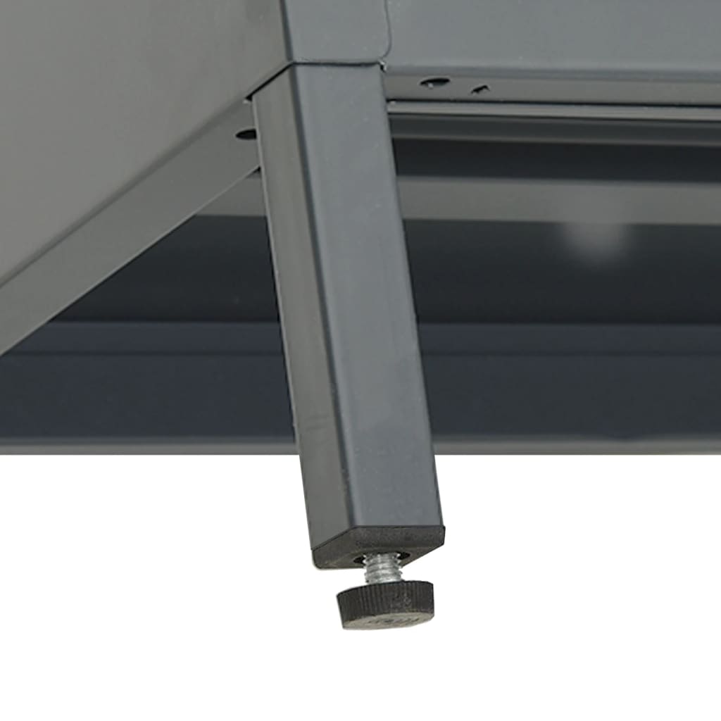 vidaXL TV Cabinet 105x35x52 cm Steel and Glass Black