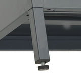 vidaXL TV Cabinet 105x35x52 cm Steel and Glass Black