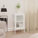 vidaXL Sideboard 38x35x70 cm steel and glass black