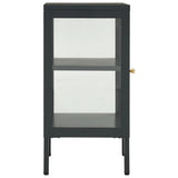 vidaXL Sideboard 38x35x70 cm steel and glass black